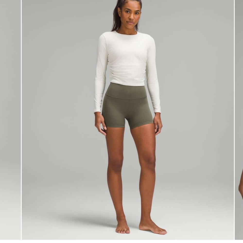 lululemon athletica Women's High-Rise Shorts - Army Green 4”